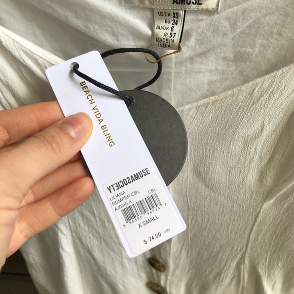 AMUSE SOCIETY Liliana romper in white - Picture 5 of 5